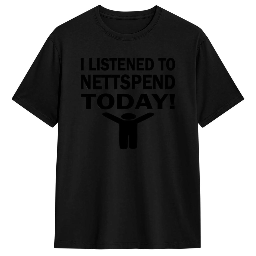 I Listened To Nettspend Today Men T Shirts Vintage Tees Short Sleeve O Neck TShirt 100 Cotton Plus Size Clothing