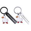 Don’t Duck with Me Ducking Love Keyring Stainless Steel Duck Pendant Duck Keychain  Lover Gift