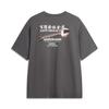 Li Ning Badfive Bedrucktes Atmungsaktives Lässiges Mode Locker Rundhals Buchstaben Kurzarm T-Shirt Herren Tops Schwarz Kieferngrau AHSVB77-5