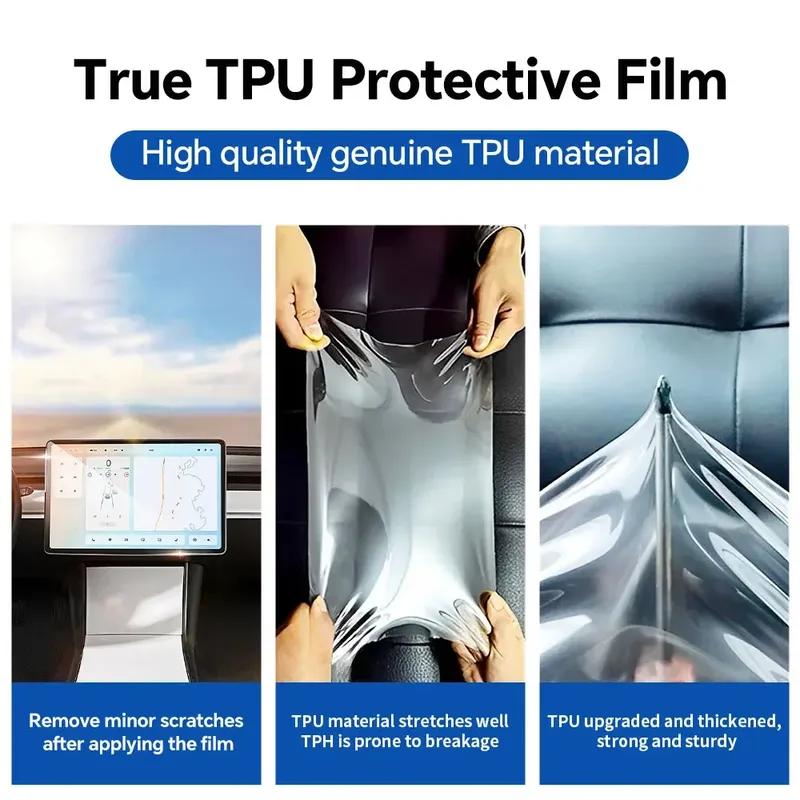 PFCC For Chery Tiggo 7 Pro -2024 TPU Car Navigation Screen Film Gearbox Protective Sticker Anti-scratch Interior Accessories