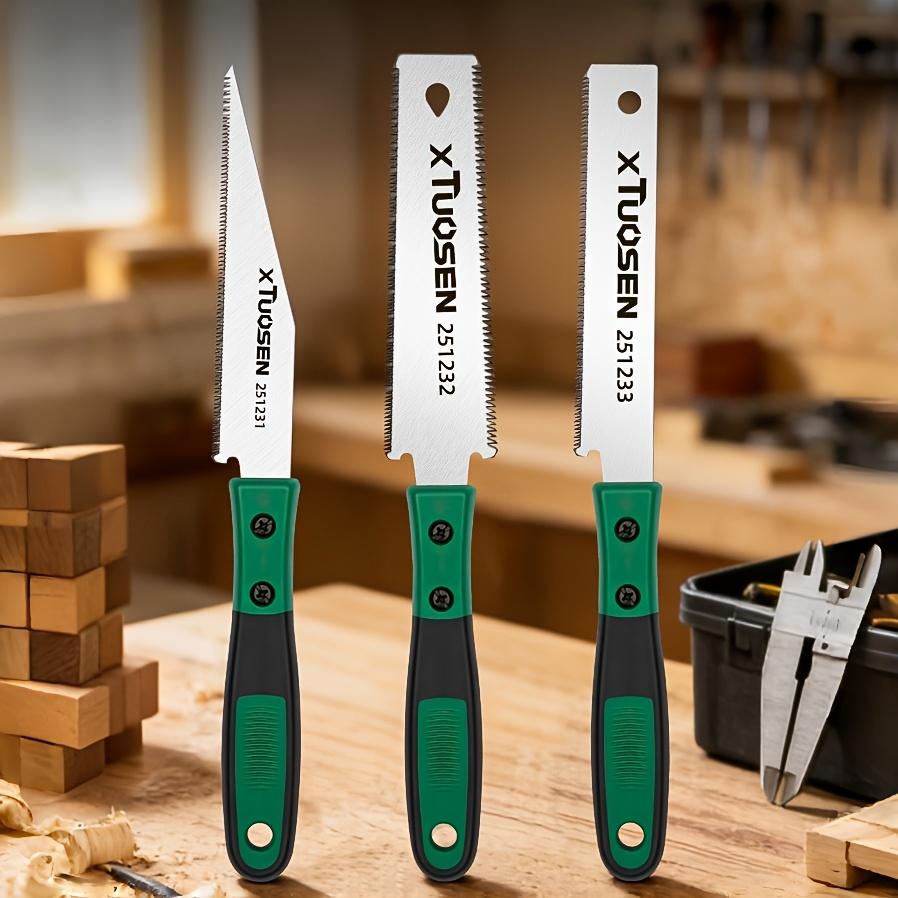 

Набір із 3 або поодинокий японський пилка-тягач | Двостороння ручна пилка для деревообробки з дрібними зубами, для точного різання дерева та ПВХ, портативна Three Piece Suit