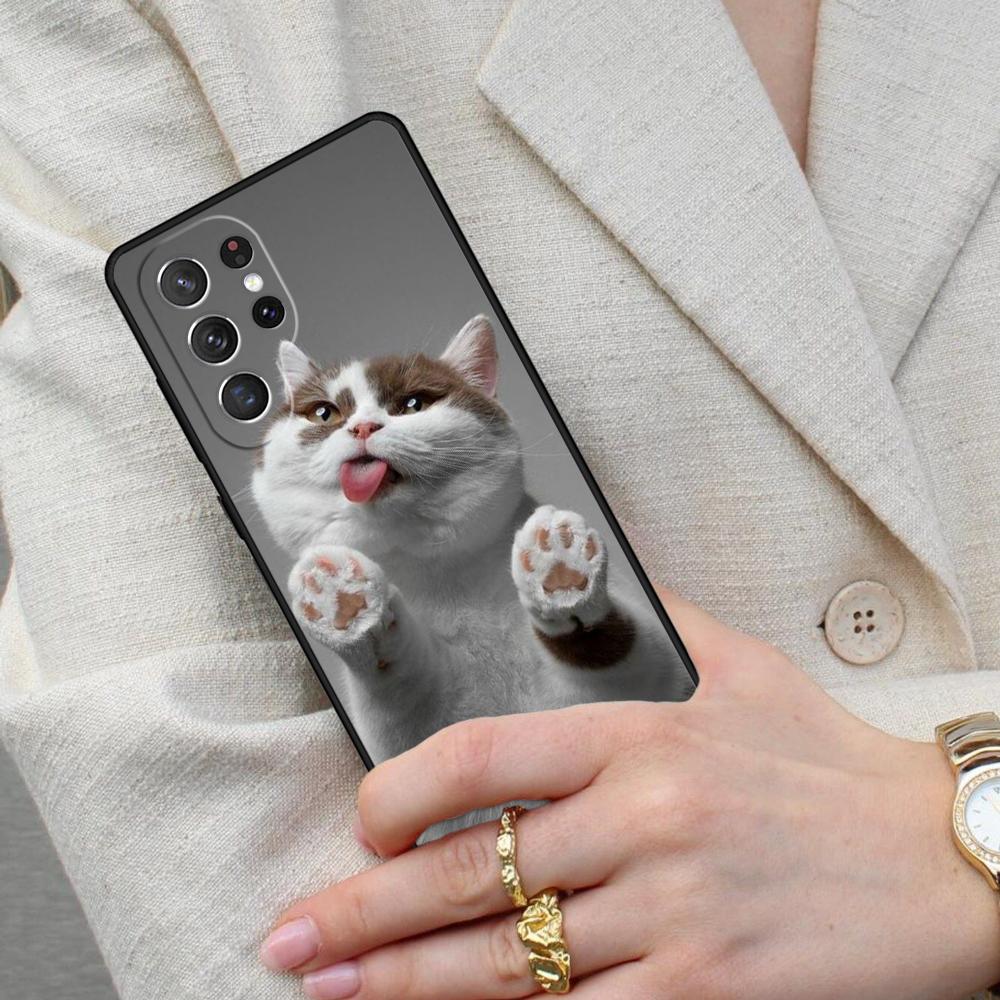 Cute Cat Animal PRINT Cell Phone Case for Samsung Galaxy S26 Ultra S25 S24 S23 S22 S21 S20 Note10 Cover