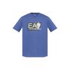 Logo Print Slim Fit Crew Neck Short Sleeve T-Shirt Men Tops Blue 3DPT81-PJM9Z-1557