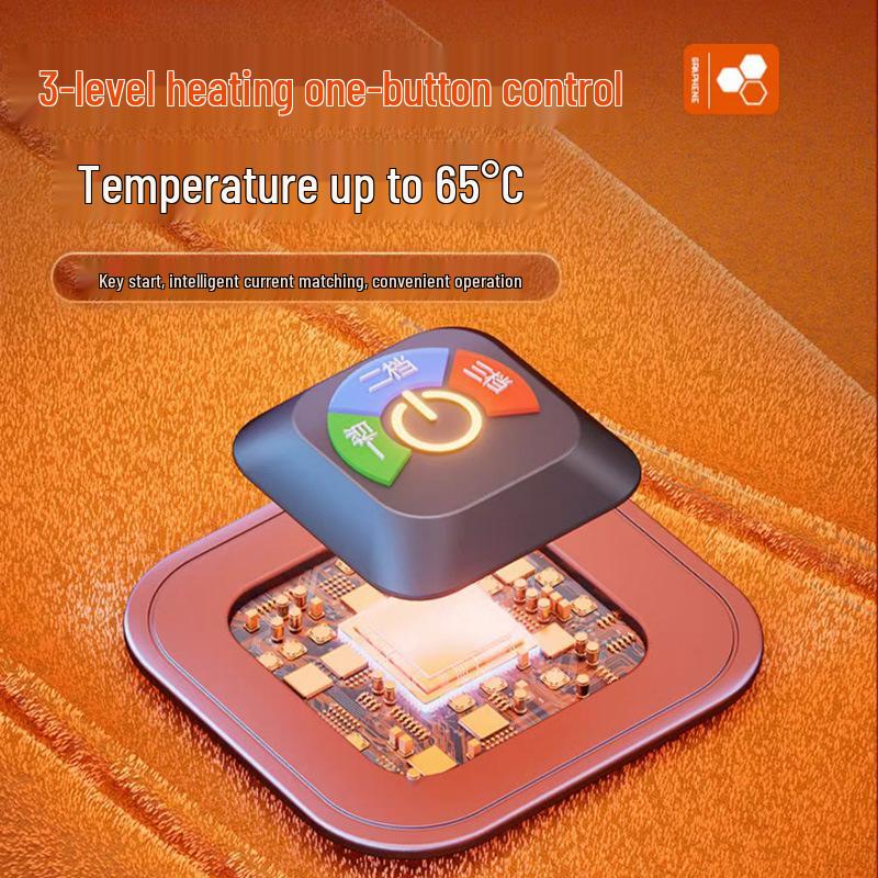 USB Heated Car Seat Cushion - Thick Plush Graphene Pad for Winter