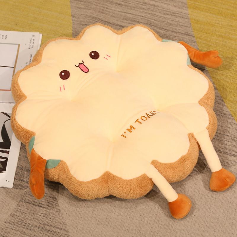 Simulation Bread Toast Cushion Stuffed Sliced Bread Food Pillow Sofa Chair Decor Seat Cushion Cute Student  Kids Toy Chair Pad