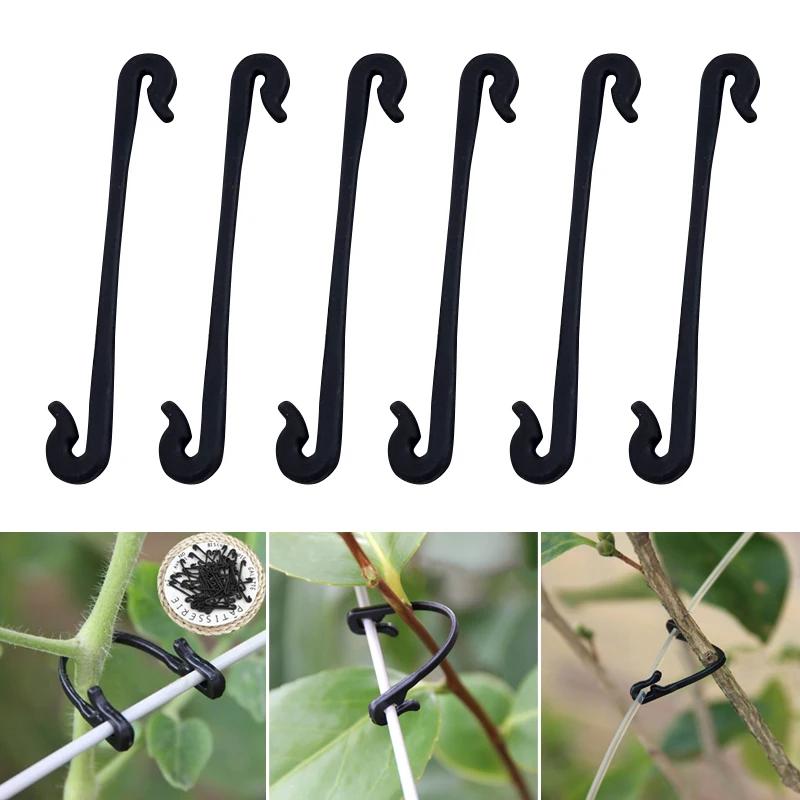 50pcs/bag Vegetable Grafting Fixed Lashing Vines Fastener Tied Clips Buckle Greenhouse Flowers Plants Fixed Hooks Garden Tools