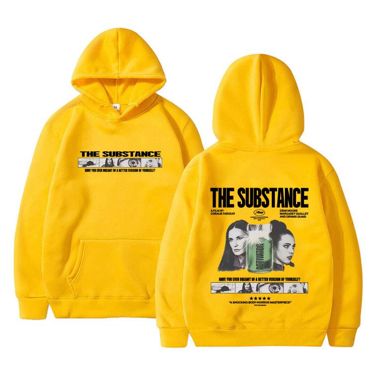 Horror Movie The Substance Graphic Print Hoodie Men Women Fashion Trend Streetwear Male Casual Fleece Polyester Oversized Hoodies