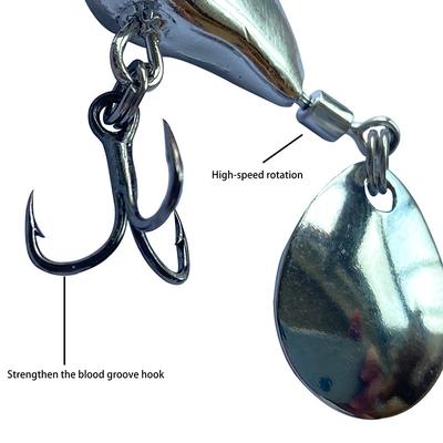 Metal Mini Vib With Spoon Fishing Lure Tackle Pin Crankbait Vibration Spinner Sinking Bait