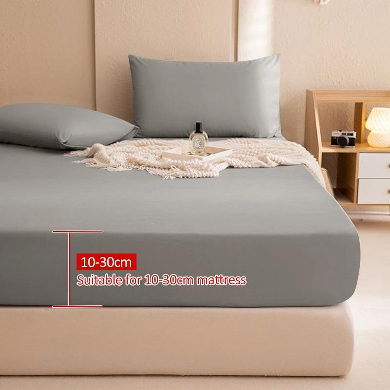 Waterproof Mattress Covers Protector Adjustable Non-slip Bed Fitted Sheet with Elastic Bands for Queen King 180x200 Bedroom