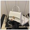 Retro Stylish Pu Mini Square Bag With Lock Closure For Casual Daily Use
