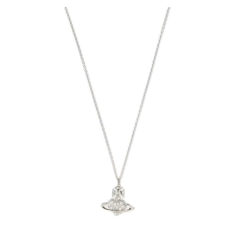 Vivienne Westwood Ball Logo Design Brass Necklace Women s Silver 630203G002P102