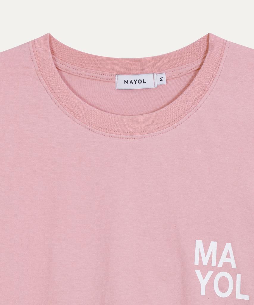 MAYOL Logo Mesh Long Sleeve T-Shirt_Pink