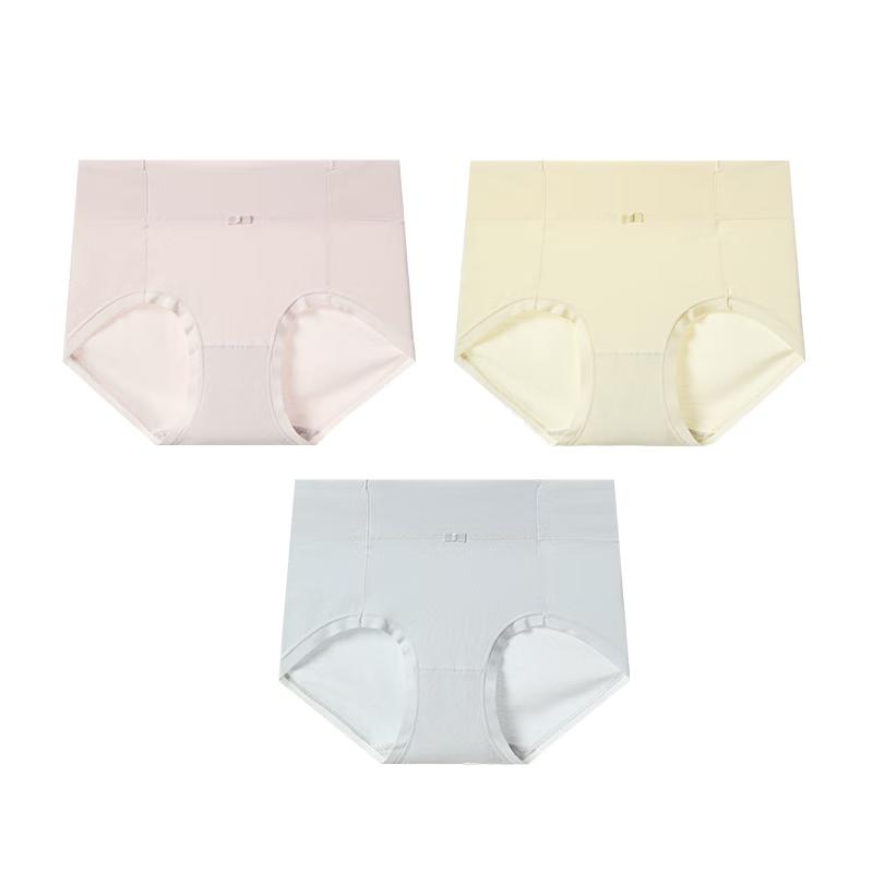 

Fenteng Women s Antibacterial Cotton High-Waist Briefs 3-Pack L