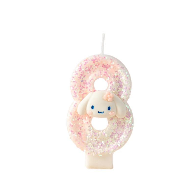 Creative Cute Cartoon Rabbit Number Birthday Candle Cake Decoration Party Dessert