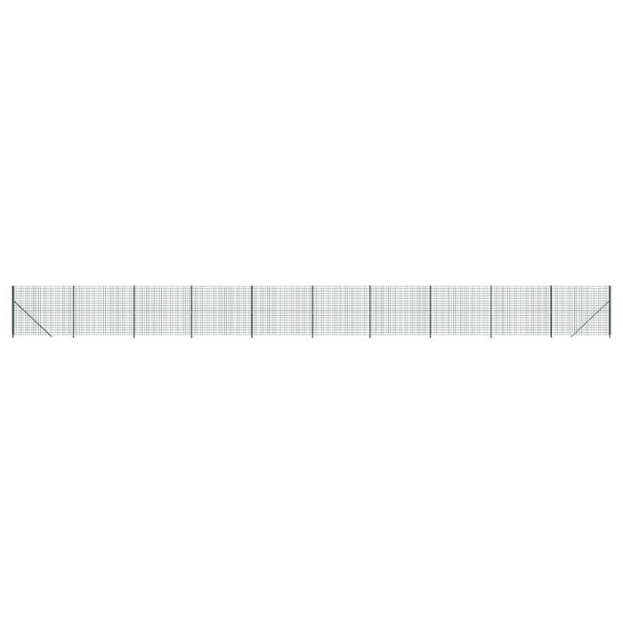 VidaXL Clôture en Treillis Métallique avec Bride, Panneau de Clôture Décoratif, Barrière de Protection Jardin Patio 154174