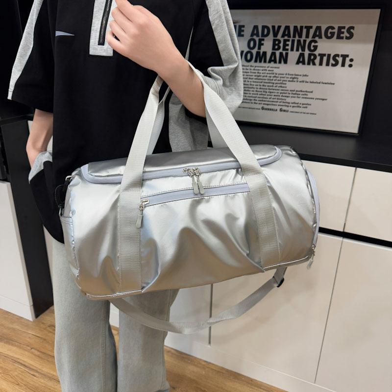 Pearlescent travel essential wet and dry separation exercise yoga fitness training bag maternity storage bag portable
