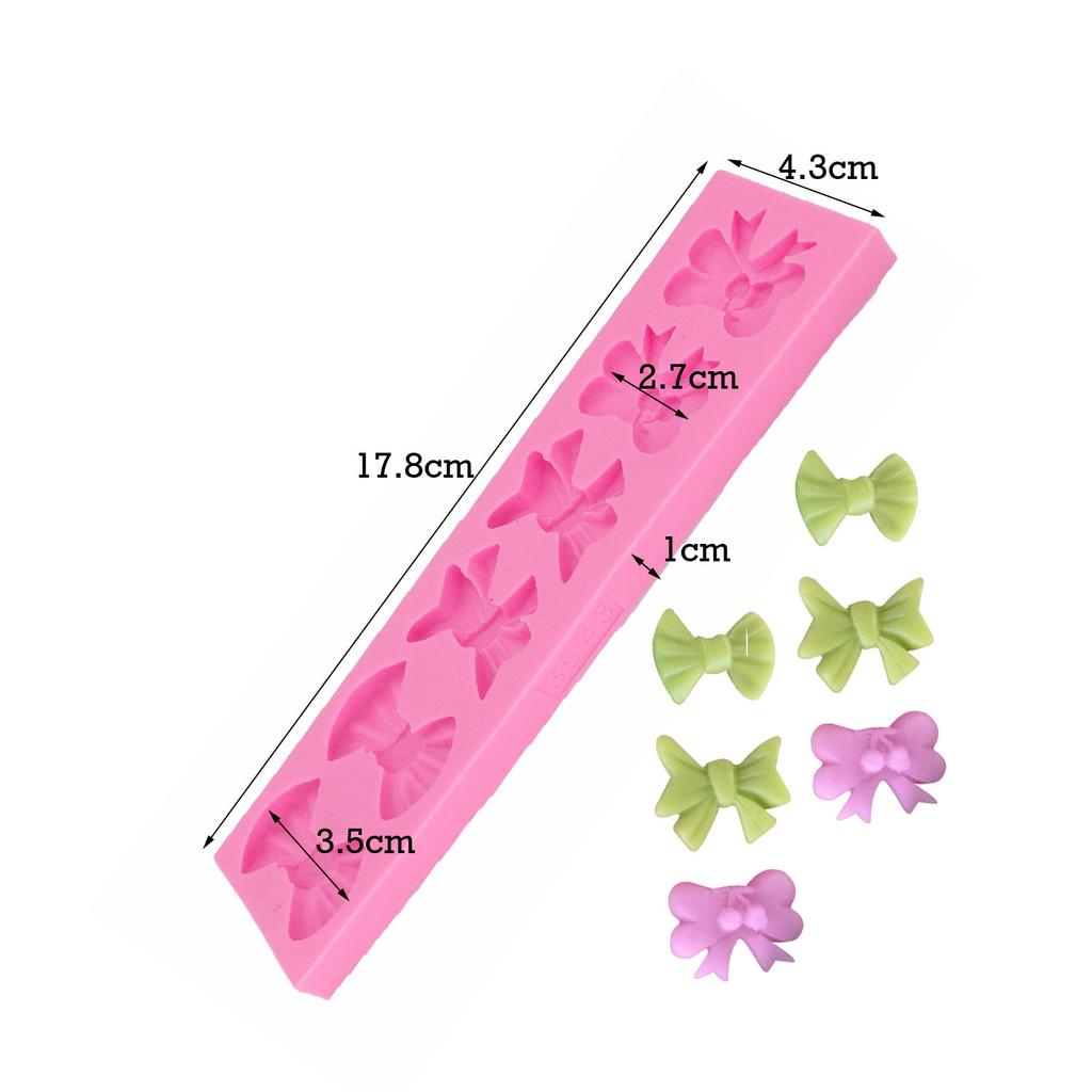 Bow Ribbon Molds Sugarcraft Clay DIY Cakes Dessert Gummy Candy Cupcakes Polymer Clay Gumpaste Mold