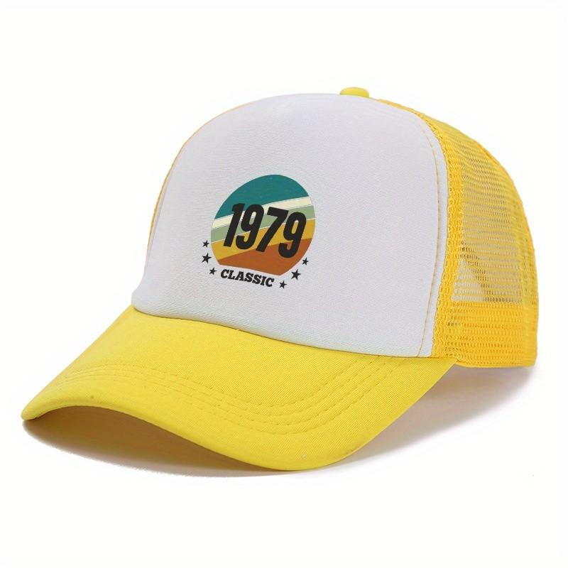 Classic Birthday Retro Trucker Hat Unisex Adjustable Polyester Mesh Snapback for Casual Outdoor Wear