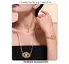Devil's Eye Zircon Jewelry Set: Micro-Paved Titanium Steel Necklace, Bracelet & Earrings