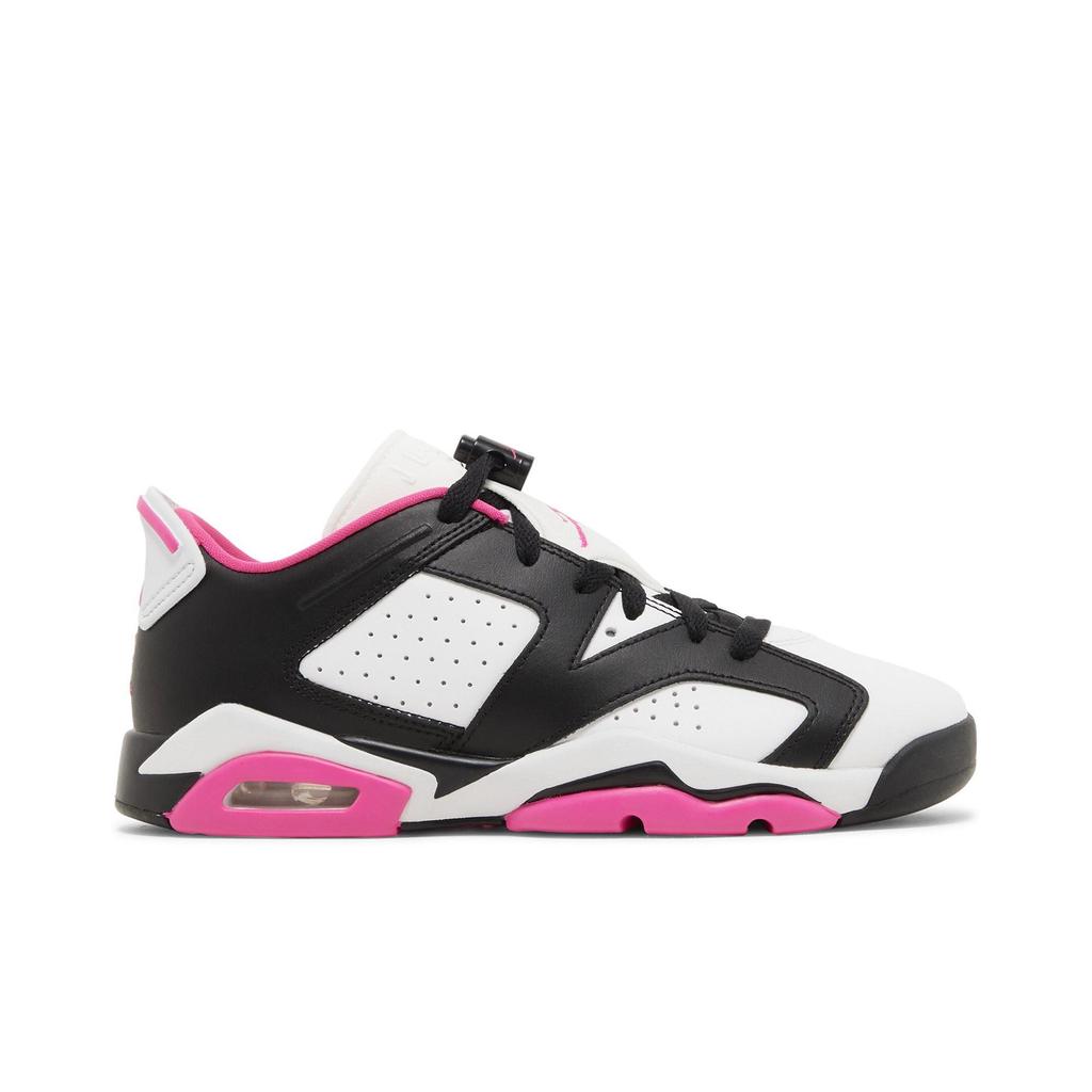 Air Jordan 6 Retro Low dla młodszych 'Fierce Pink' (Dla obu płci) Czarne / Intensywnie Różowe / Białe Dziecięce Buty do Koszykówki 768878 061