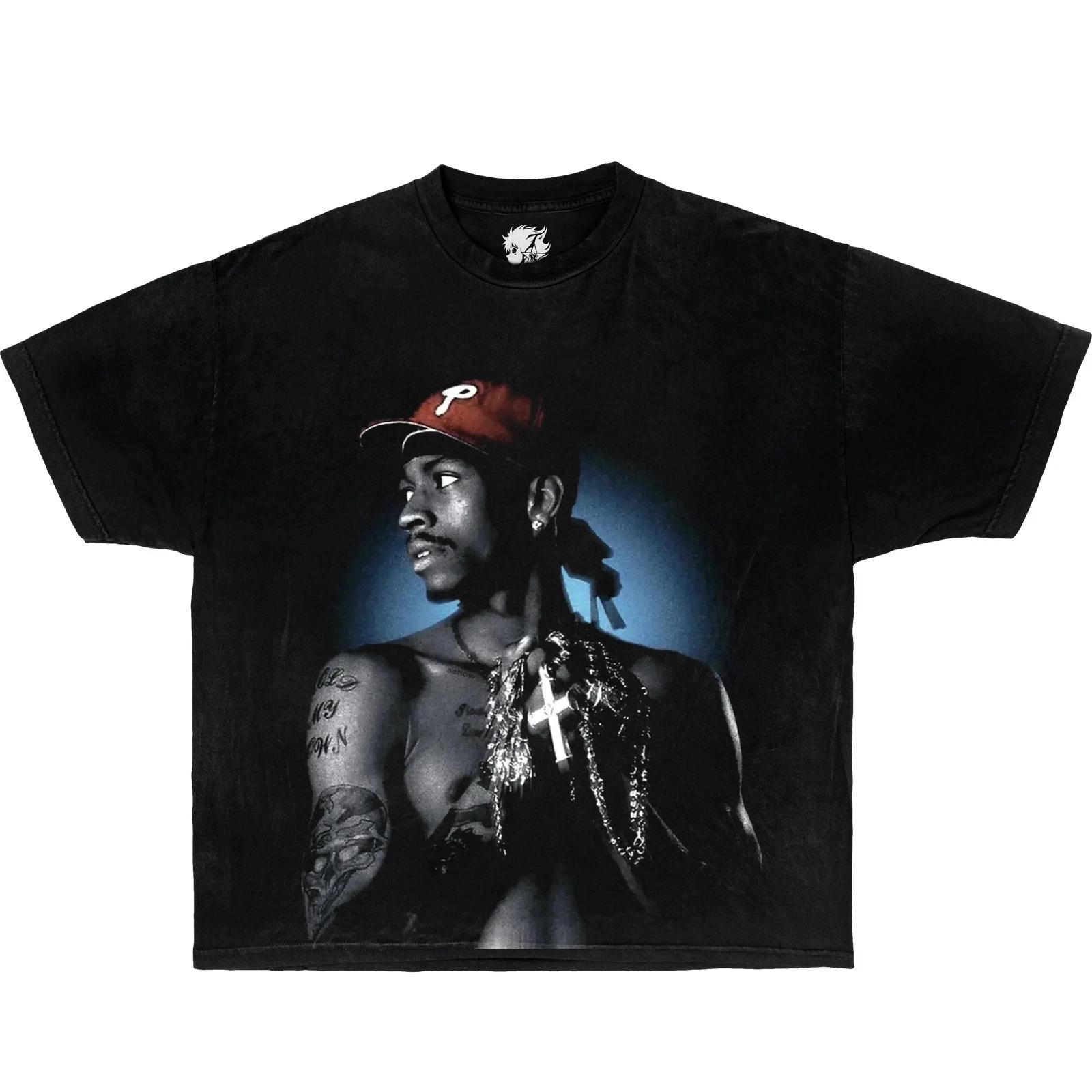 

Allen Iverson Pray Boxy Vintage Boxy Tee Shirt oversized t-shirt streetwear y2k S
