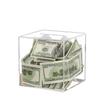 Transparent Acrylic High-Capacity Piggy Bank - No Withdrawal, Online Celebrity Style for Adults and Students.