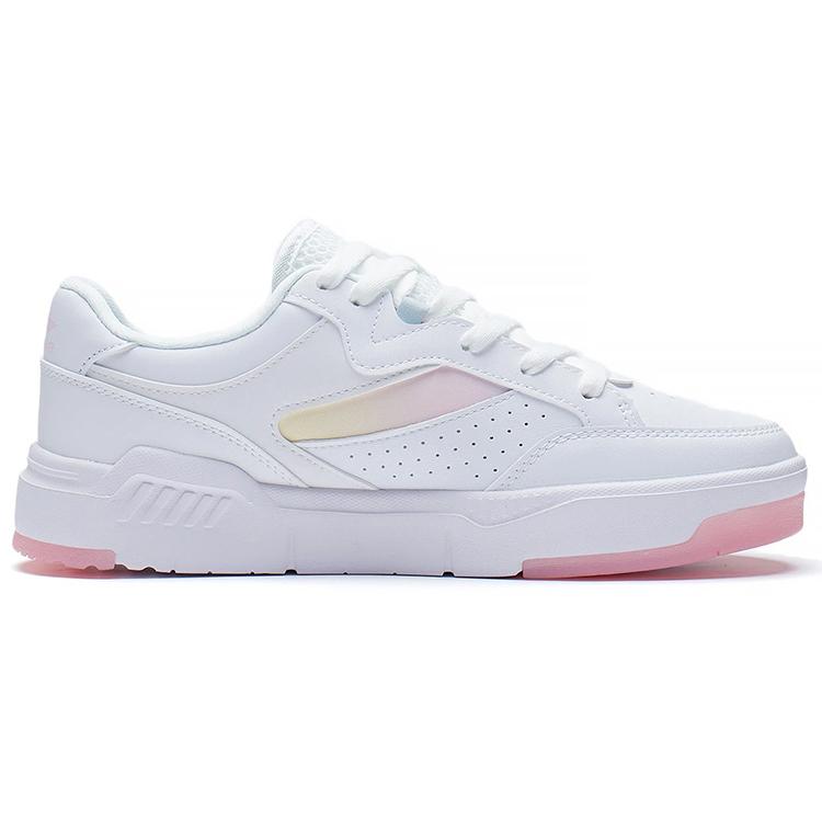 Li Ning Ace Cushioning, Wear Resistant Low top Skateboard Shoes Women's White AGCS032-4