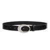 Adjustable Women's Crocodile-patterned Belt Red Black Simple Pin Buckle Metal Buckle Vintage Belt Imitation Leather Waist Belt