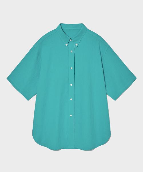 V2 Linen Boxy Half Shirt_Mint Mint/L
