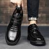 Men's Plus Velvet Warm Leather Shoes Black Cold-proof Daily Casual Shoes Simple Comfortable and Non-slip Outdoor Cotton Shoes