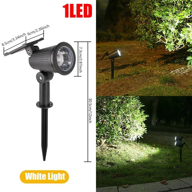 Outdoor LED Solar Spotlight Light 9LEDs Brightness Adjustable Spot Light IP65 Waterproof Garden Backyard Lawn Light Decotation