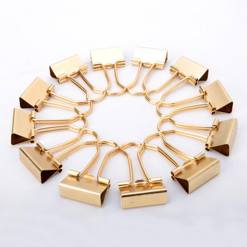 Gold Metal Dovetail Clip Ticket Collection Office Supplies Office Accessories Paper Clips Para Papel Paper Clip Binder Clips