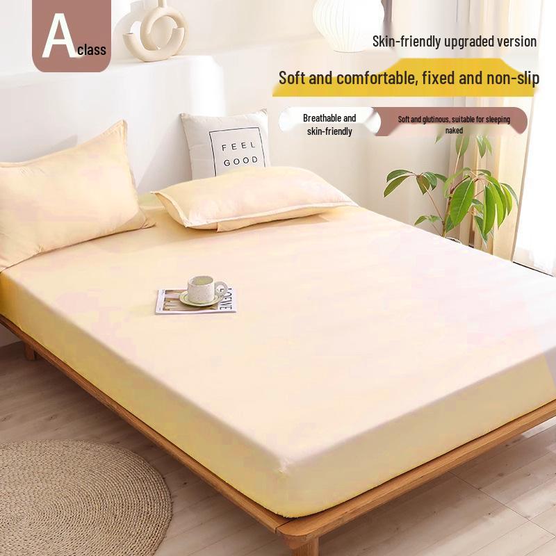 2025 All-Season Solid Color Fitted Sheet - Full Cotton Dustproof Mattress Protector
