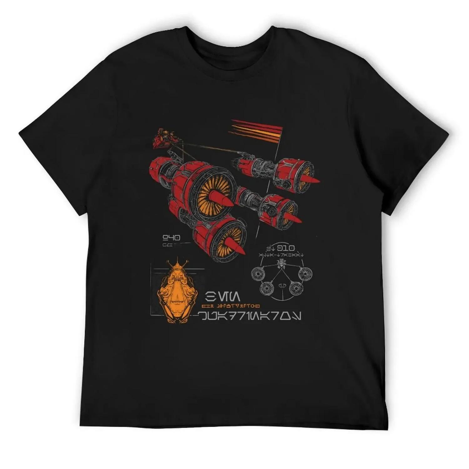 Ben Quadrinaros Podracer T-Shirt anime tshirt croswit shirt man anime stuff plus size tops Men s cotton t-shirt XXXXXL чёрный