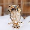 Western Liang Cat's Eye Stone Owl Brooch - Fashionable Corsage Pin To Enhance Dress Stability