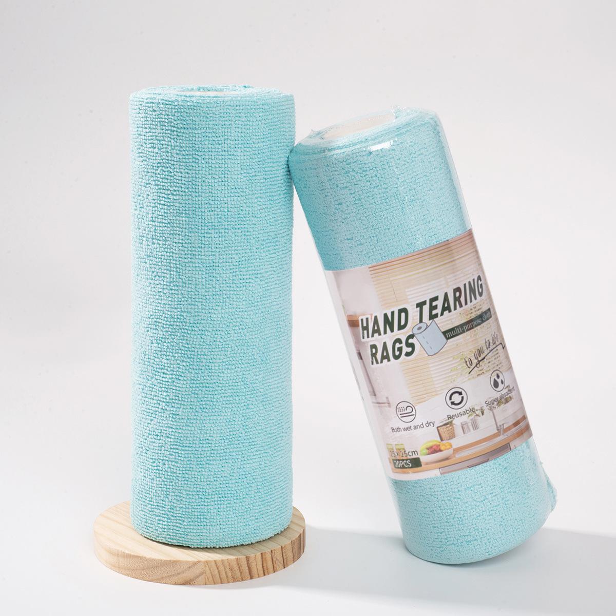 

1 рулон чистящих салфеток, бытовая кухонная ткань, рулоны полотенец из микрофибры, тряпки для мытья посуды, полотенце для мытья посуды 1 Roll синий