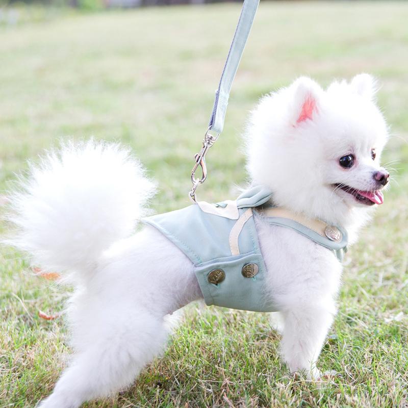 Cute Pet Dog Harness Leash Set Pet Chest Strap Breathable Dog Leash Walking Rope For Small Dogs Pomeranian Pet Vest Harness Rope