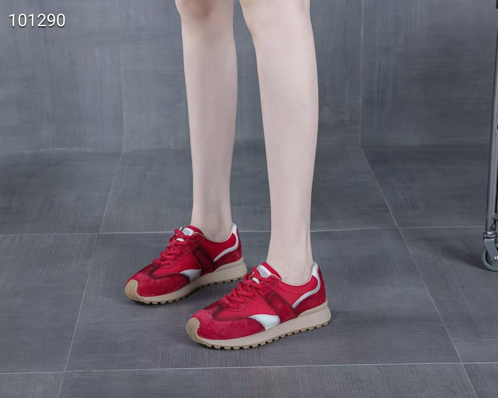Leather Soft-soled Forrest Gump Shoes Women's Spring and Summer New Red Retro Moral Training Shoes Niche Thin Fashion Sports and Leisure Shoes