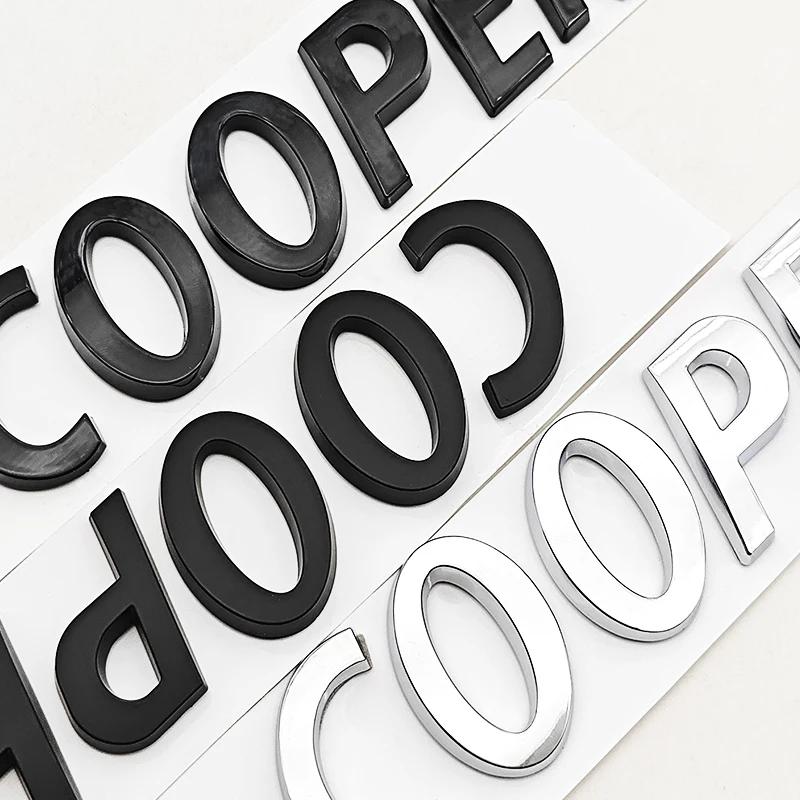 NEW 3D ABS Car Letters Logo Cooper S Rear Trunk Badge Emblem Decals Sticker For MI-NI R55 R56 F56 R50 R52 F55 JCW R53 Accessories