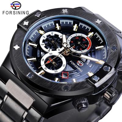 Men's Fashion Casual Multi-functional Waterproof Automatic Mechanical Watch GMT-1162-1-A