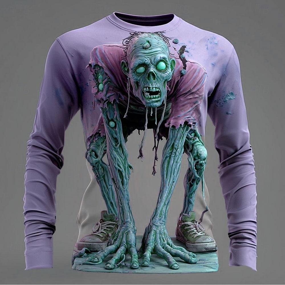 Men's Casual Simple Long Sleeved T-shirt Streetwear Casual