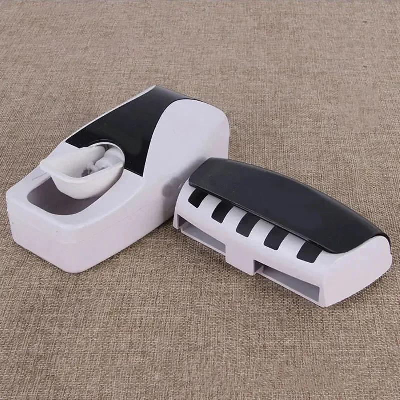 

автоматический дозатор зубной пасты, 2 шт., настенное крепление, пыленепроницаемый держатель для зубных щеток, настенное крепление, набор аксессуаров для ванной комнаты, соковыжималка чёрный