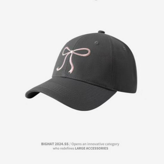 Versatile Large Head Baseball Cap: Solid Color, Deep Crown, Wide Brim, Embroidered Letter Design