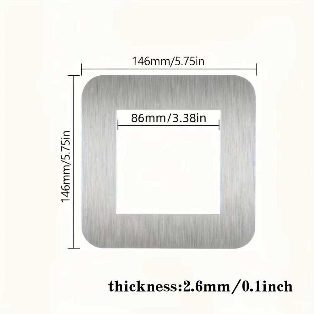 2pcs Modern Simple Anti-Dirty Buckle Type Non-Adhesive Dustproof Switch Protective Cover Outlet Wall Sticker Aluminum Socket Fra