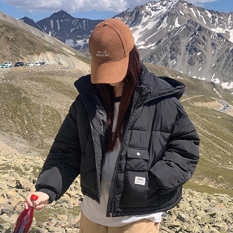 Brand genuine down cotton clothes women's short 2025 Korean version loose student bread clothes small warm jacket tide