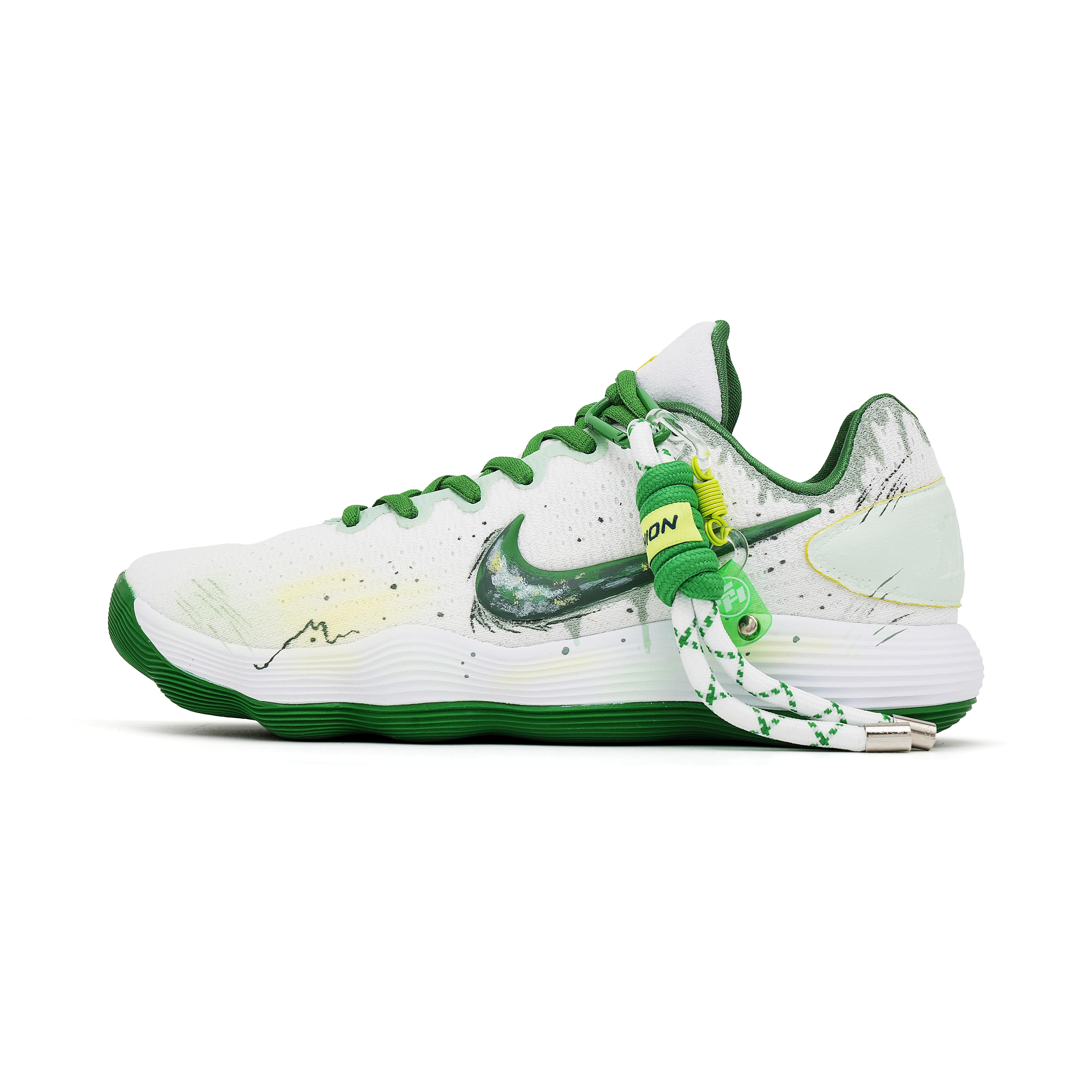 

Nike Hyperdunk 2017 Green Water Ghost Cushioning Slip Resistant Breathable Rebound Low top Basketball Shoes Men s IH0634-070(Team348-) 41