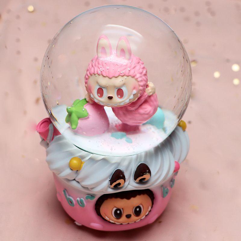 

Музыкальная шкатулка Лабубу с хрустальным шаром, Светящаяся самовращающаяся музыкальная шкатулка, Настольное украшение, Детский подарок на день рождения luxury packaging