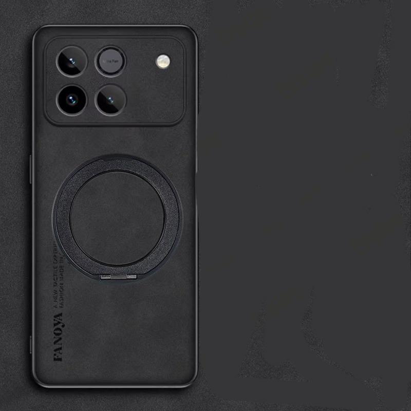 For Honor 600 Pro Magsafe Magnetic Rotating Bracket Phone Case For Honor 600 Pro Sheepskin Leather Matte Shockproof Cover Bumper