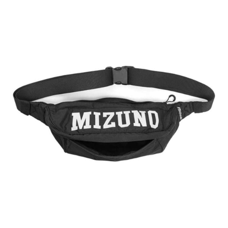 New Mizuno Fabric Fanny Pack Regular Unisex Black D3CY26G109