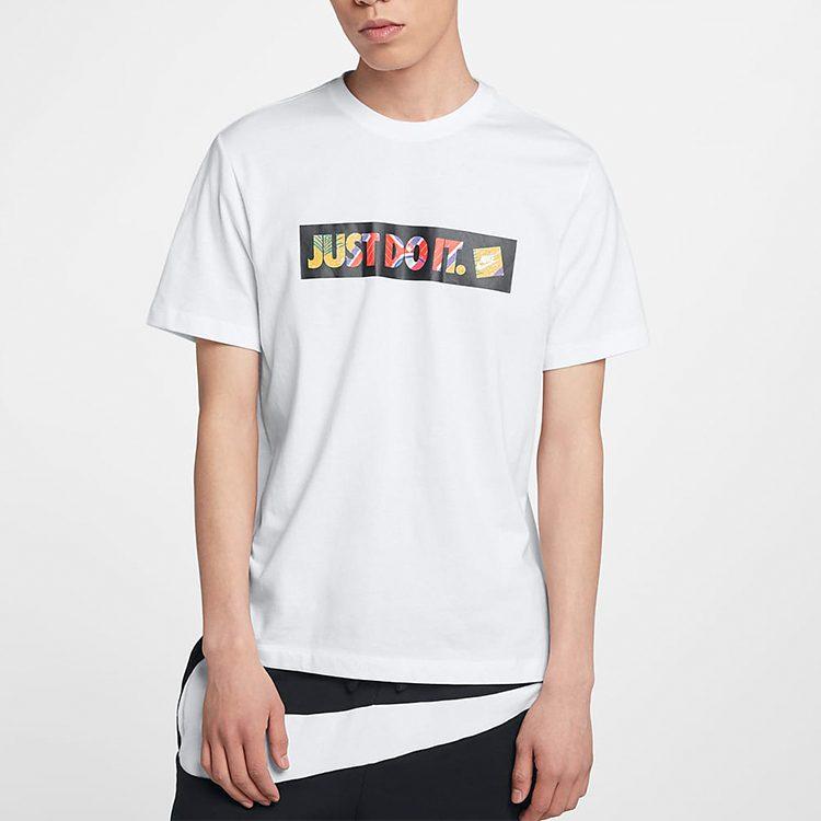 Nike T Shirts Men's Crew Neck Moderate Straight Fit BQ0170-100